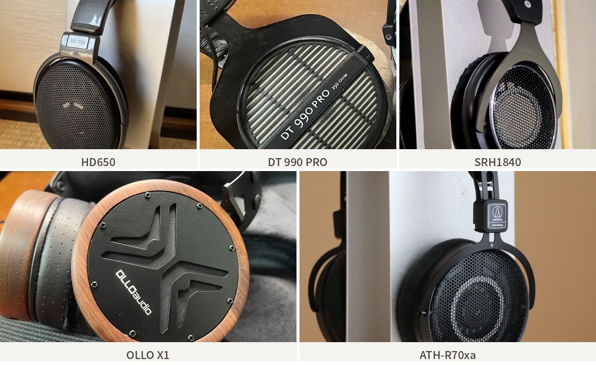 【2026年】開放型モニターヘッドホン定番5機種を本音で比較|HD650・DT990PRO・ATH-R70xa・OLLO X1・SRH1840