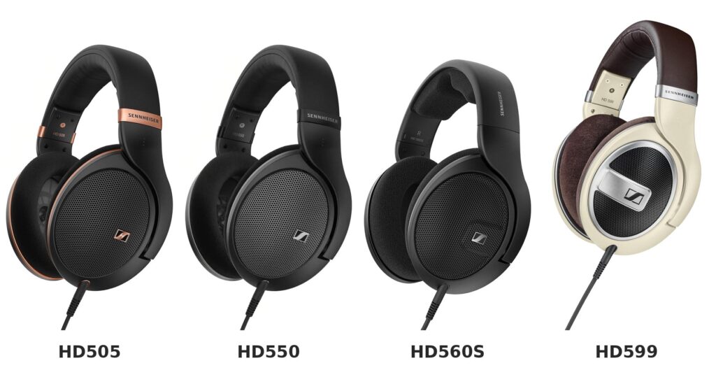 ゼンハイザーの開放型ヘッドホン HD505・HD550・HD560S・HD599 の比較